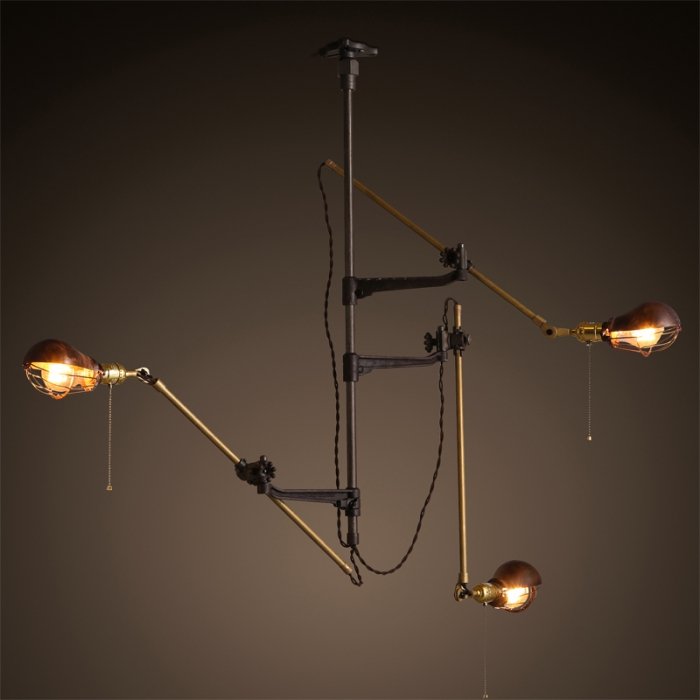 Потолочный светильник Steampunk Extension Pole Латунь Черный Потолочный светильник Steampunk Extension Pole Латунь Черный в Орле | Loft Concept