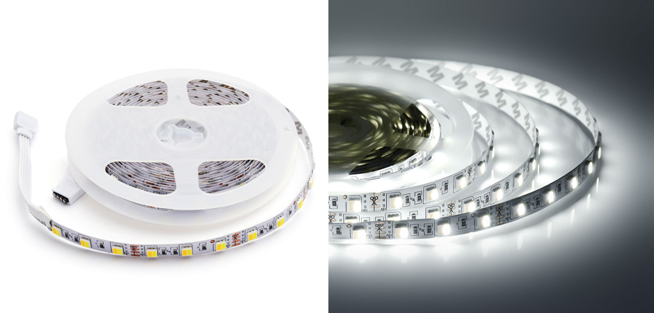 Комплект светодиодной ленты 14,4W/m 60LED/m 5050SMD теплый белый/холодный белый 2,5M Комплект светодиодной ленты 14,4W/m 60LED/m 5050SMD теплый белый/холодный белый 2,5M - Loft-Concept в Орле