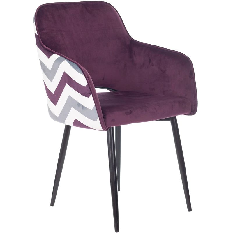 Стул SHARRON Chair Сливовый Зигзаг Сливовый Белый Черный Серый Стул SHARRON Chair Сливовый Зигзаг Сливовый Белый Черный Серый в Орле | Loft Concept
