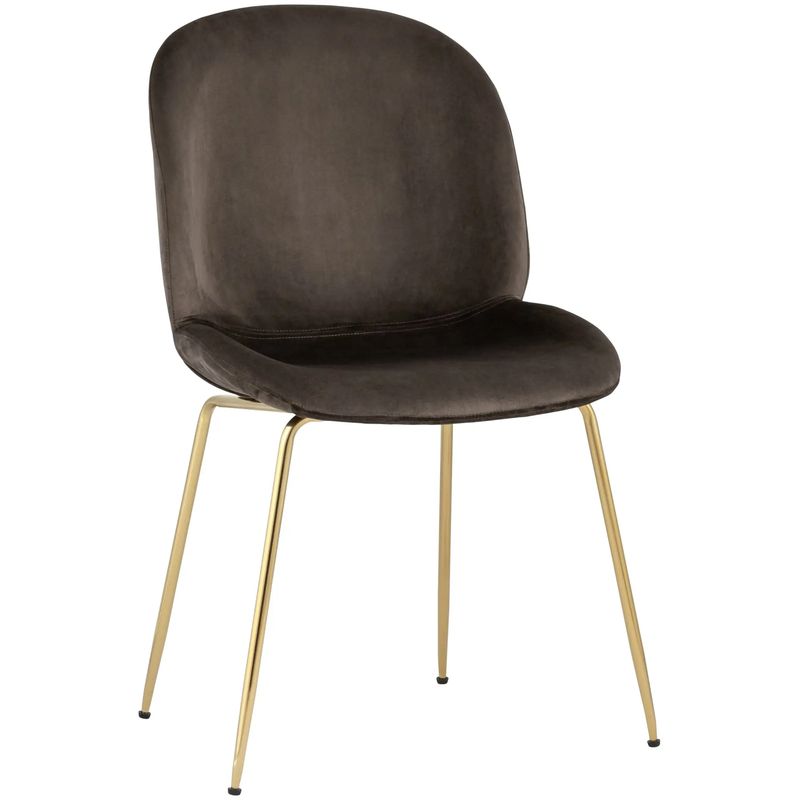 Стул Коричневый Велюр Vendramin Chair Коричневый Золотой Стул Коричневый Велюр Vendramin Chair Коричневый Золотой в Орле | Loft Concept