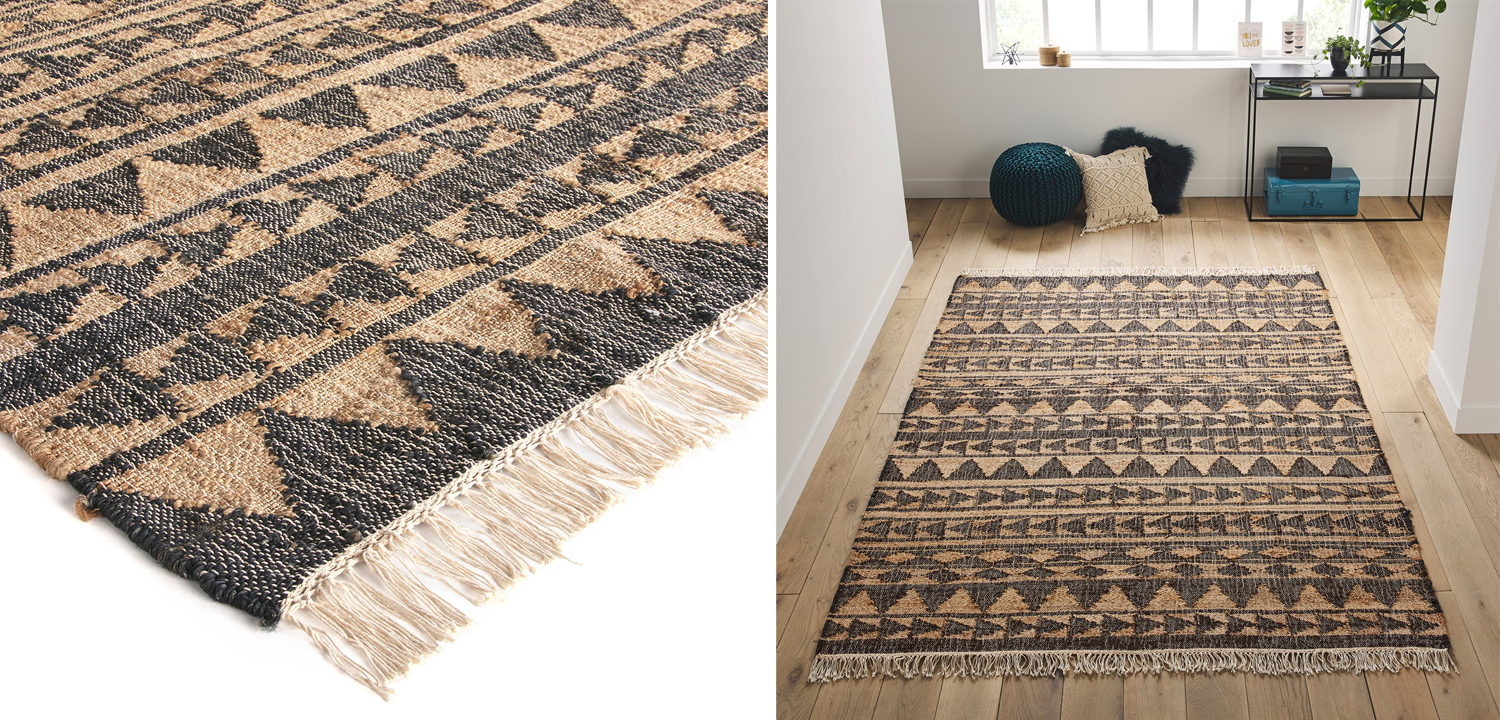 Ковер с бахромой Carpet Graphic Design Triangles - фото