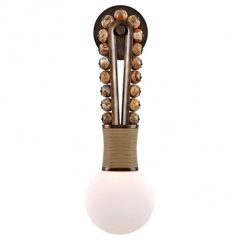 Бра TALISMAN LOOP SCONCE по дизайну студии Apparatus Бежево-серый Серый Винтажная латунь Белый Бра TALISMAN LOOP SCONCE по дизайну студии Apparatus Бежево-серый Серый Винтажная латунь Белый в Орле | Loft Concept