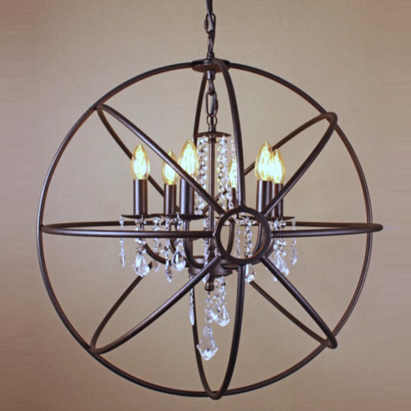 Люстра Orb Iron Farn Sphere Pendant Glass Коричневый Люстра Orb Iron Farn Sphere Pendant Glass Коричневый в Орле | Loft Concept