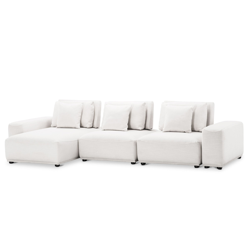 Диван Eichholtz Sofa Mondial Lounge white Белый Черный Диван Eichholtz Sofa Mondial Lounge white Белый Черный в Орле | Loft Concept