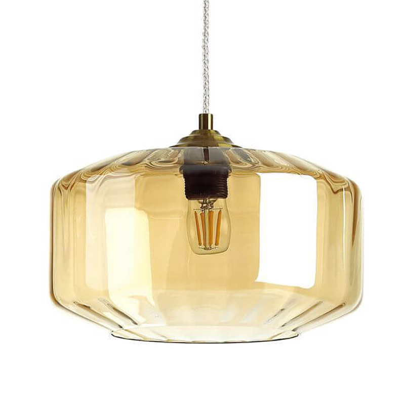 Подвесной светильник Multicolored Glass Amber Янтарный Бронза Подвесной светильник Multicolored Glass Amber Янтарный Бронза в Орле | Loft Concept