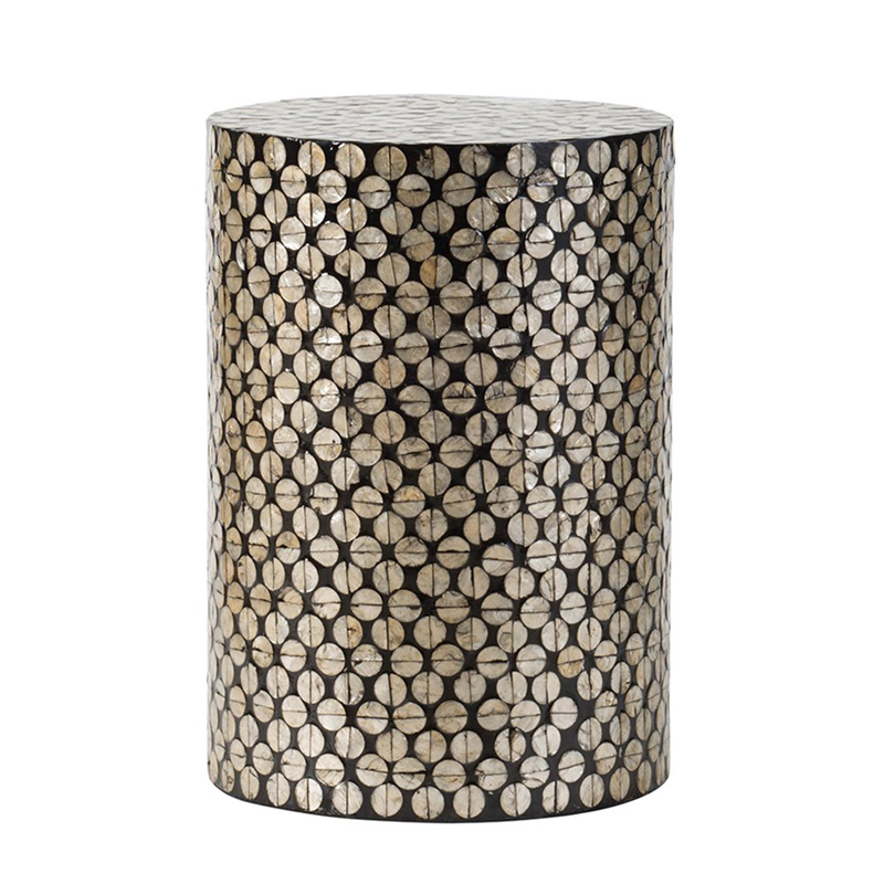 Приставной стол Bone Inlay Oyster Shells Черный Приставной стол Bone Inlay Oyster Shells Черный в Орле | Loft Concept
