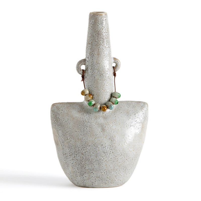 Ваза Ceramic Vase Beads On The Ears Бежевый Ваза Ceramic Vase Beads On The Ears Бежевый в Орле | Loft Concept