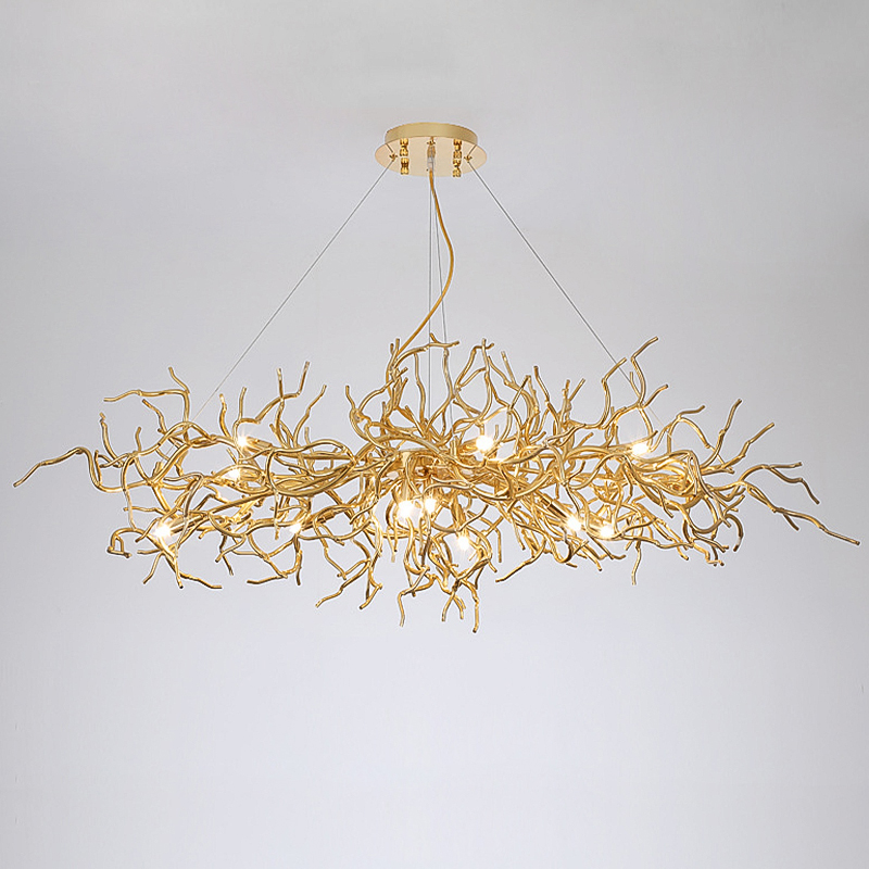 Люстра Felicite Long Gold Branches Chandelier Золотой Люстра Felicite Long Gold Branches Chandelier Золотой в Орле | Loft Concept