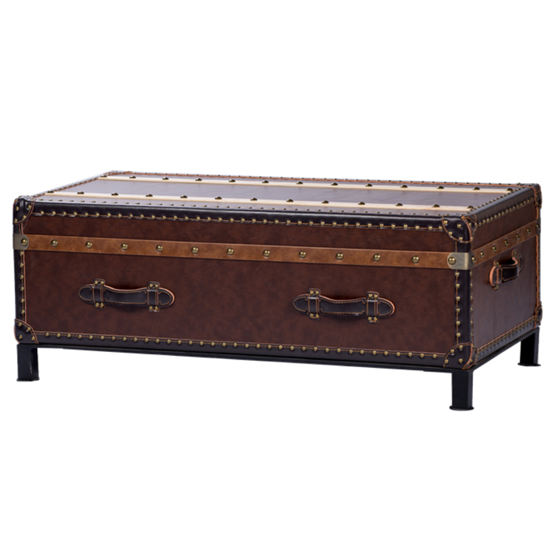 Кофейный Стол-Сундук Mayfair Steamer Trunk Коричневый винтаж Кофейный Стол-Сундук Mayfair Steamer Trunk Коричневый винтаж в Орле | Loft Concept
