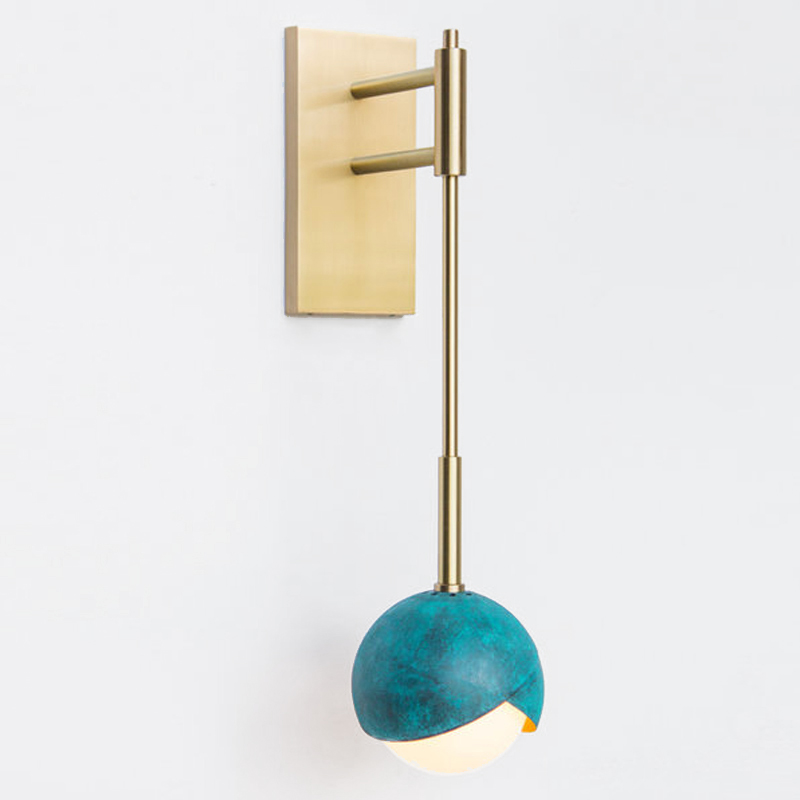 Бра Trella studio BENEDICT SCONCE Белый Бирюзовый Бра Trella studio BENEDICT SCONCE Белый Бирюзовый в Орле | Loft Concept