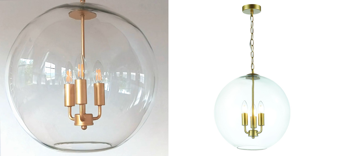 Люстра с прозрачным плафоном CONOR GLOBE - фото