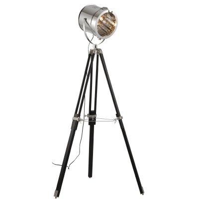 Торшер Spotlight Lofter Wooden Черный Хром Прозрачный Торшер Spotlight Lofter Wooden Черный Хром Прозрачный в Орле | Loft Concept