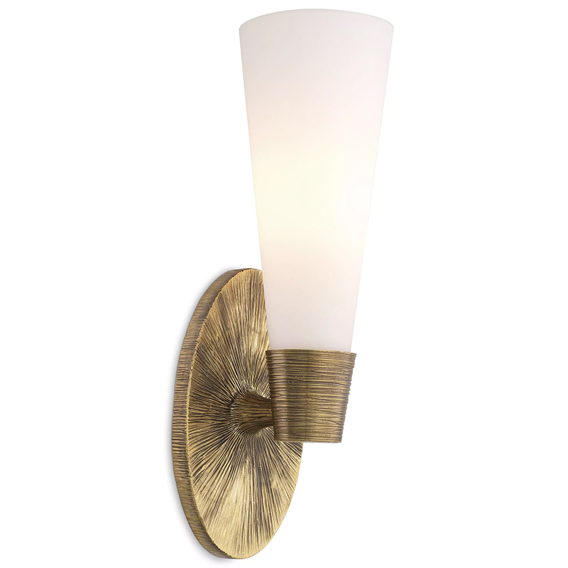 Бра Eichholtz Wall Lamp Nolita Single Белый Латунь Бра Eichholtz Wall Lamp Nolita Single Белый Латунь в Орле | Loft Concept