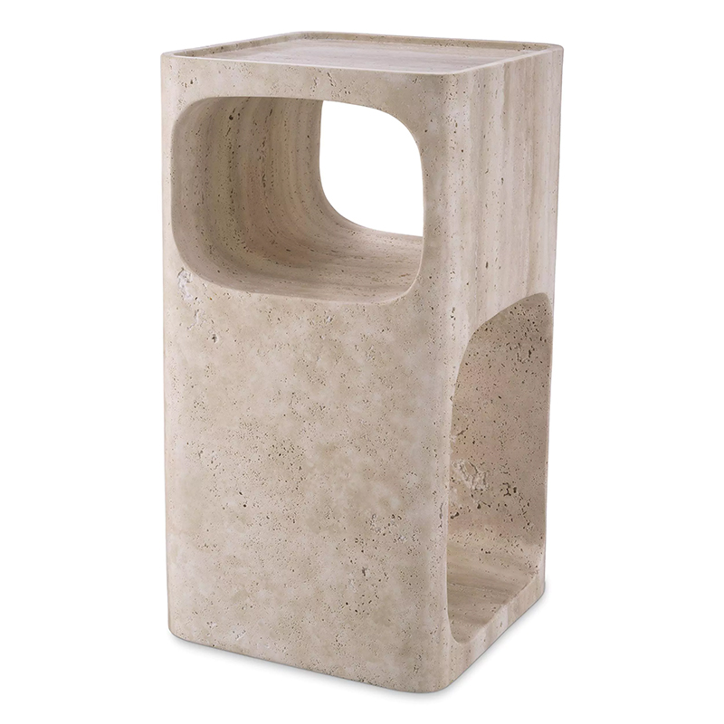 Приставной стол Eichholtz Side Table Adler Travertine Песочный в Орле | Loft Concept 