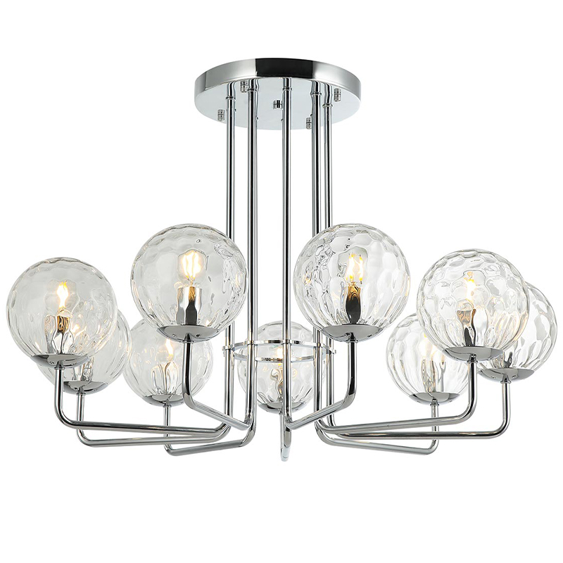 Люстра Hartley Chandelier 9 Прозрачный Хром Люстра Hartley Chandelier 9 Прозрачный Хром в Орле | Loft Concept