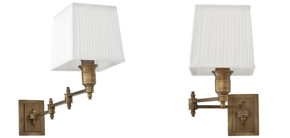 Бра Wall Lamp Lexington Swing Brass+White Бра Wall Lamp Lexington Swing Brass+White - Loft-Concept в Орле