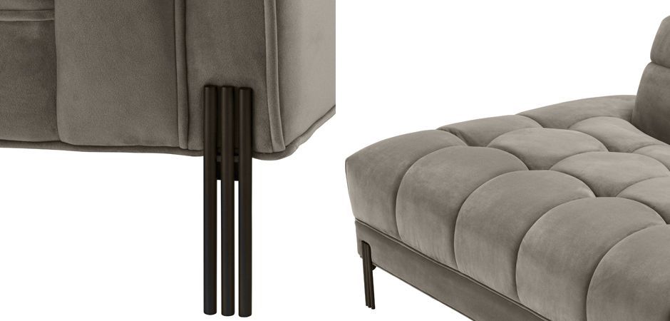 Кушетка Eichholtz Lounge Sofa Sienna Right greige Кушетка Eichholtz Lounge Sofa Sienna Right greige - Loft-Concept в Орле