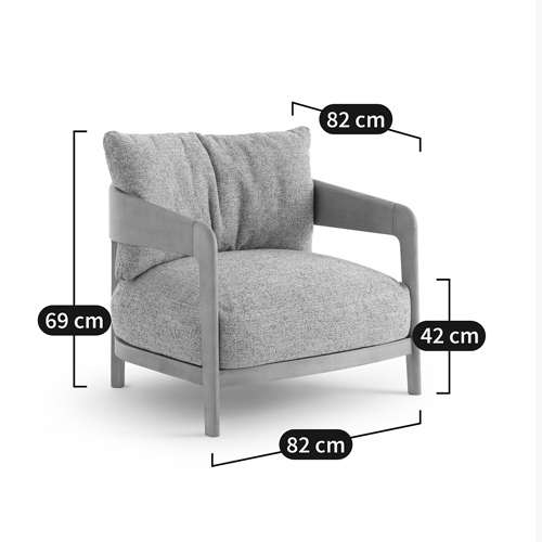 Кресло с каркасом из массива ясеня Deniaud Ash Grey Armchair Кресло с каркасом из массива ясеня Deniaud Ash Grey Armchair в Орле
