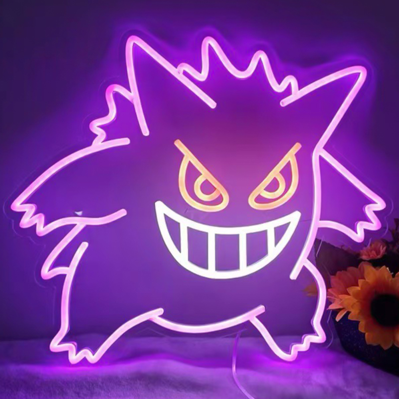 Неоновая настенная лампа Gengar Pokemon Neon Wall Lamp Фиолетовый Желтый Белый Неоновая настенная лампа Gengar Pokemon Neon Wall Lamp Фиолетовый Желтый Белый в Орле | Loft Concept