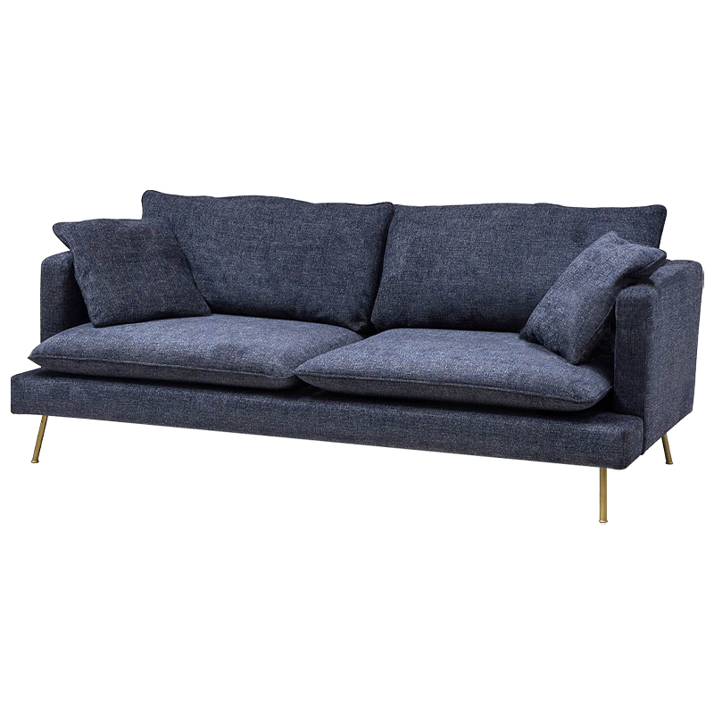 Диван Lambert Sofa Blue Синий Синий Золотой Диван Lambert Sofa Blue Синий Синий Золотой в Орле | Loft Concept