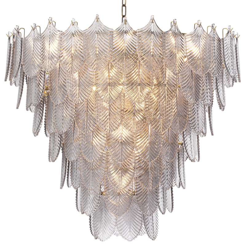 Люстра Eichholtz Chandelier Verbier L Латунь Стекло Смок Люстра Eichholtz Chandelier Verbier L Латунь Стекло Смок в Орле | Loft Concept