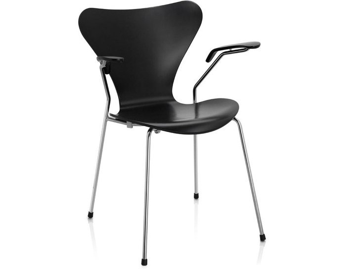 Стул Series 7 Chair Белый Черный Серебряный Стул Series 7 Chair Белый Черный Серебряный в Орле | Loft Concept