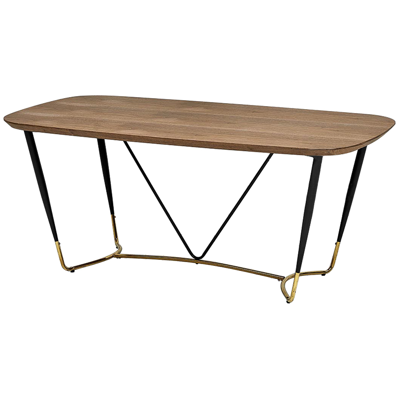 Обеденный стол Ariyan Dinner Table Коричневый Черный Золотой Обеденный стол Ariyan Dinner Table Коричневый Черный Золотой в Орле | Loft Concept