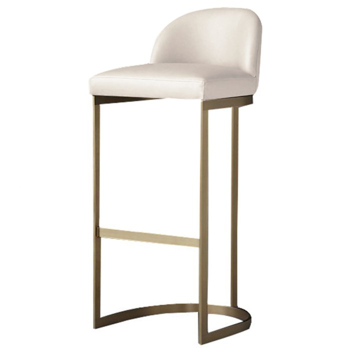 Барный стул Barrel Back Counter Stool Milk Молочный Золотой Барный стул Barrel Back Counter Stool Milk Молочный Золотой в Орле | Loft Concept
