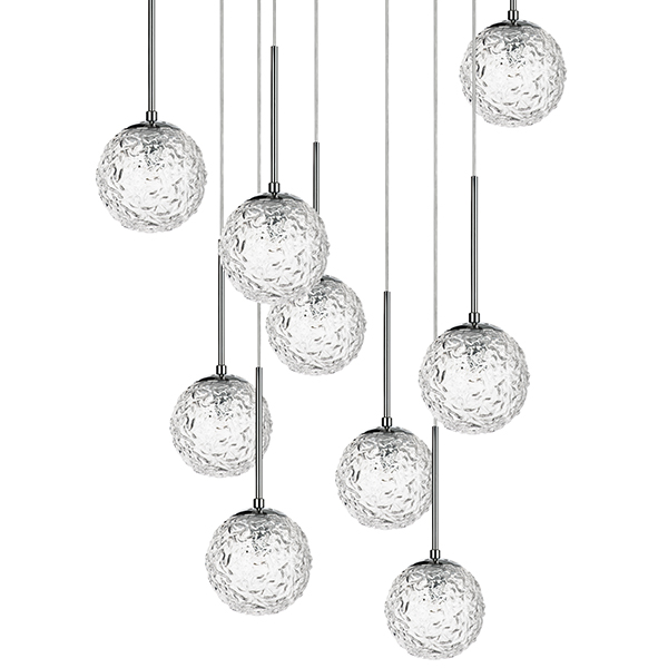 Люстра Soranzo Glass Balls 9 Хром Прозрачный Люстра Soranzo Glass Balls 9 Хром Прозрачный в Орле | Loft Concept