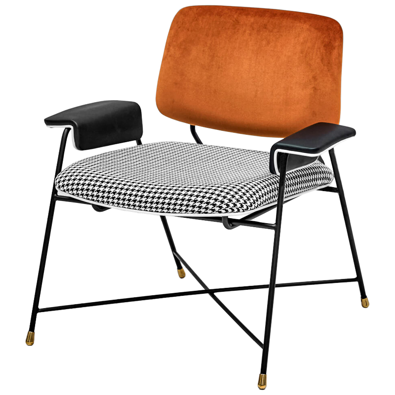 Кресло Bagot Chair Orange Черно-белый Оранжевый Кресло Bagot Chair Orange Черно-белый Оранжевый в Орле | Loft Concept