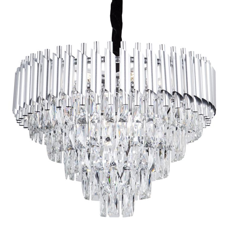 Круглая многоярусная люстра Empire Crystal Silver Серебряный Круглая многоярусная люстра Empire Crystal Silver Серебряный в Орле | Loft Concept