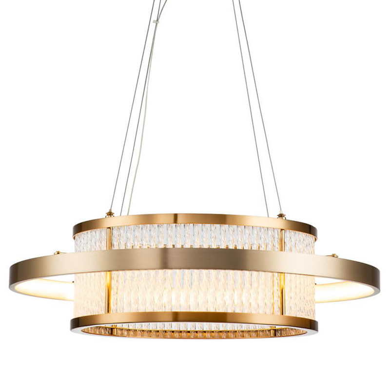 Люстра Liadan Glass Tubes Chandelier Латунь Прозрачное Стекло в Орле | Loft Concept 