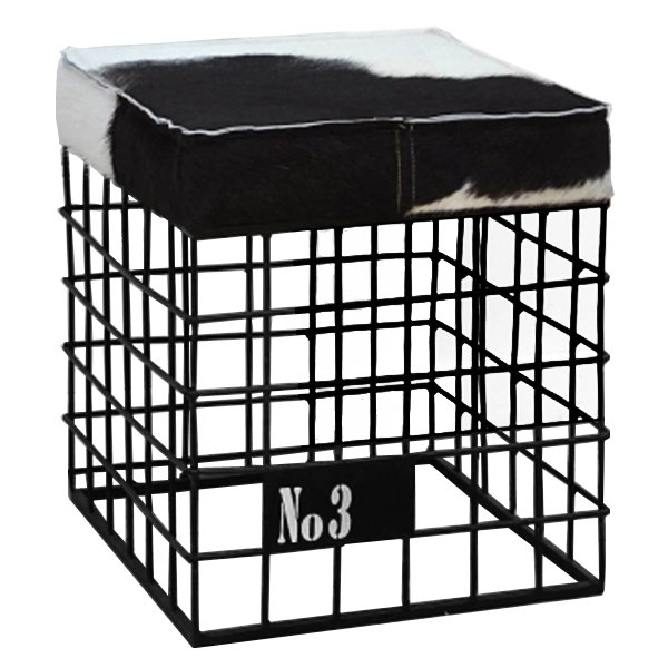 Табурет Cow Skin stool Черно-белый Черный матовый Табурет Cow Skin stool Черно-белый Черный матовый в Орле | Loft Concept