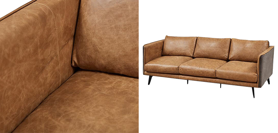 Диван Caramel Leather & Textiles Triple Sofa Диван Caramel Leather & Textiles Triple Sofa - Loft-Concept в Орле