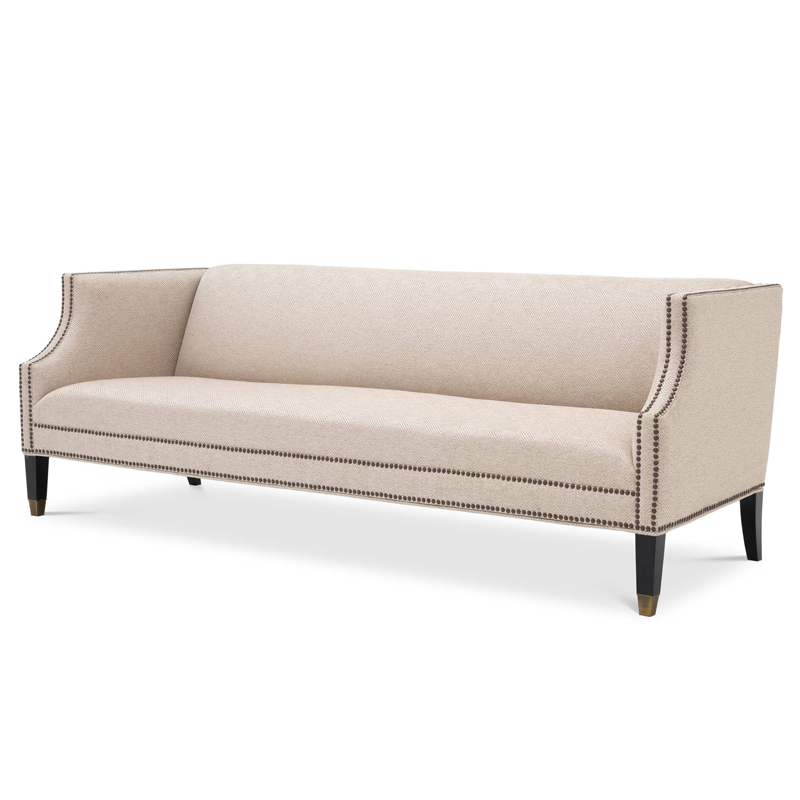 Диван Eichholtz Sofa Doheny Песочный Латунь Черный Диван Eichholtz Sofa Doheny Песочный Латунь Черный в Орле | Loft Concept