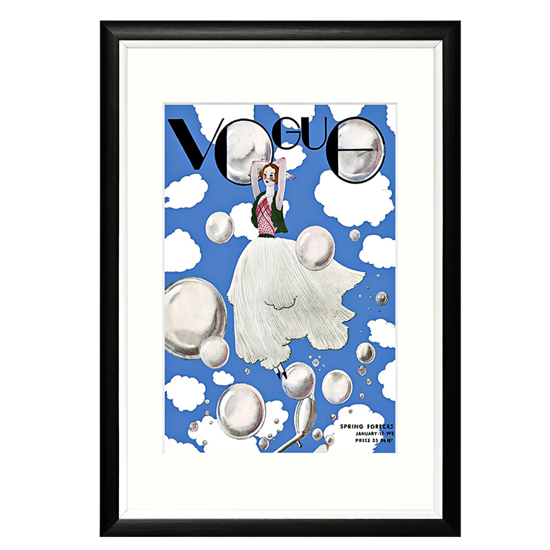 Постер Vogue January 1931 Черный Белый Синий Постер Vogue January 1931 Черный Белый Синий в Орле | Loft Concept