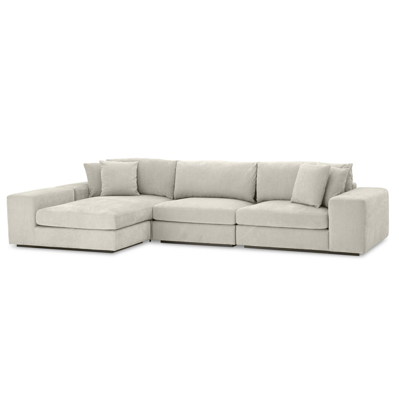 Диван Eichholtz Sofa Vista Grande Lounge sand Песочный Черный Диван Eichholtz Sofa Vista Grande Lounge sand Песочный Черный в Орле | Loft Concept