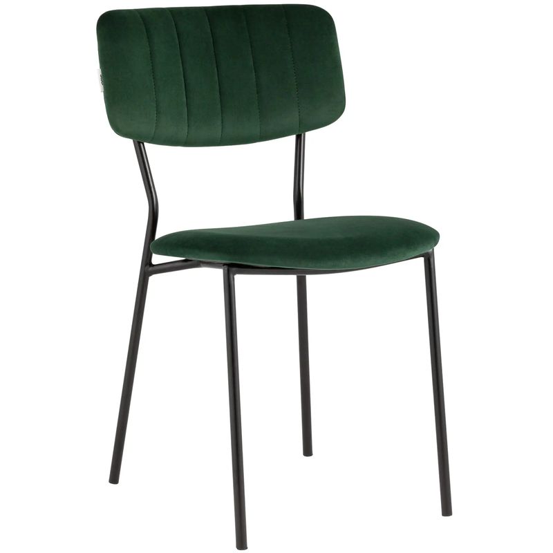 Стул Singer Chair без подлокотника Зеленый Велюр Зеленый Черный Стул Singer Chair без подлокотника Зеленый Велюр Зеленый Черный в Орле | Loft Concept