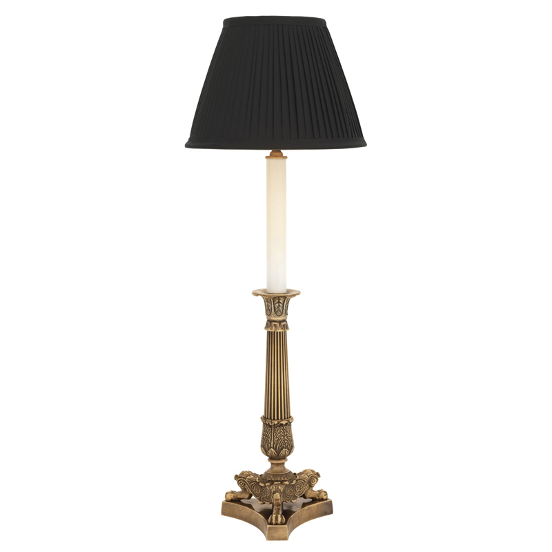 Настольная лампа Eichholtz Table Lamp Perignon Brass Винтажная латунь Черный Настольная лампа Eichholtz Table Lamp Perignon Brass Винтажная латунь Черный в Орле | Loft Concept