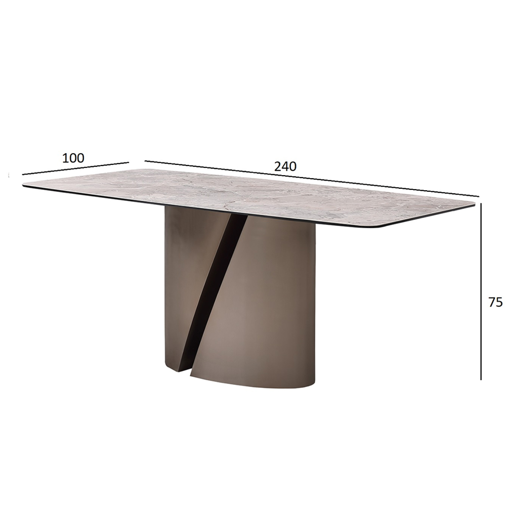 Стол обеденный керамический серый Servorios в Орле