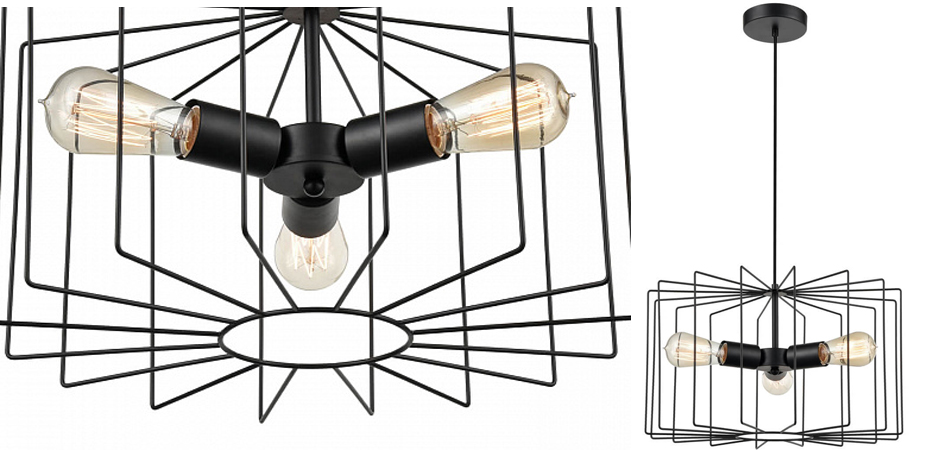 Люстра Cage Wire Color black Люстра Cage Wire Color black - Loft-Concept в Орле