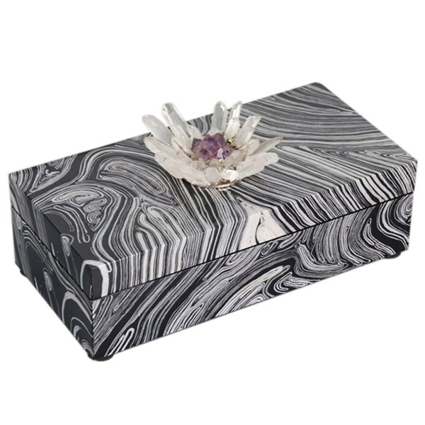 Шкатулка stone Flower Gray Серый Шкатулка stone Flower Gray Серый в Орле | Loft Concept