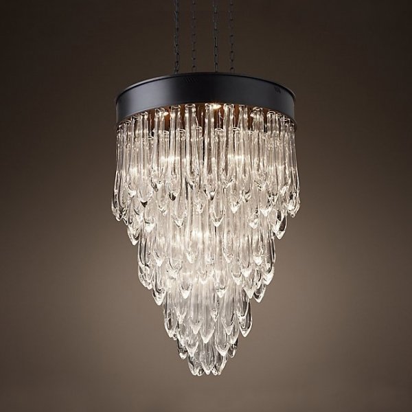 Люстра RH TEAR DROP GLASS 70 Черный Люстра RH TEAR DROP GLASS 70 Черный в Орле | Loft Concept