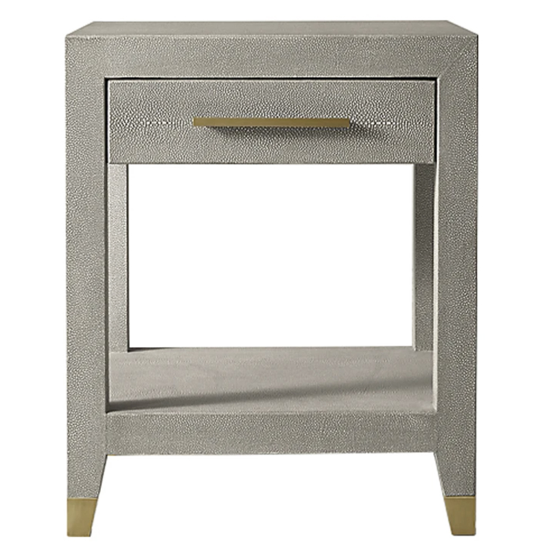 Charles Stingray Gray Side Table Приставной стол серый скат Золотой Серый Charles Stingray Gray Side Table Приставной стол серый скат Золотой Серый в Орле | Loft Concept