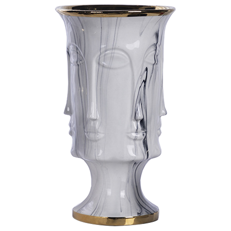 Ваза DORA MAAR URN Grey Marble Vase Глянцевое золото Белый Мрамор Bianco Ваза DORA MAAR URN Grey Marble Vase Глянцевое золото Белый Мрамор Bianco в Орле | Loft Concept