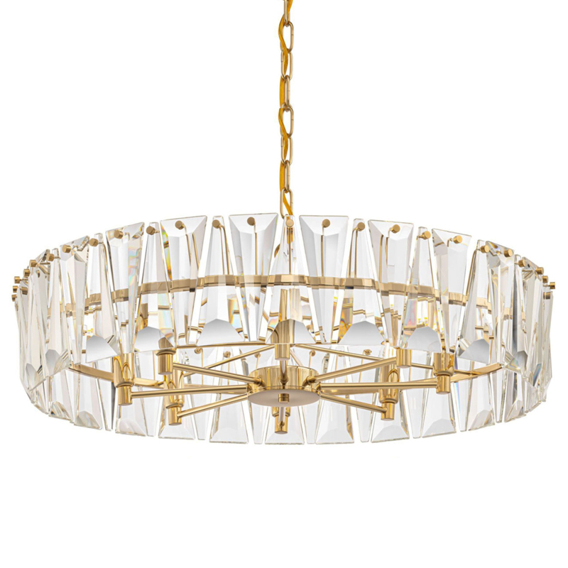 Люстра Ruby Crystal Chandelier Gold 75 Глянцевое золото Прозрачное Стекло Люстра Ruby Crystal Chandelier Gold 75 Глянцевое золото Прозрачное Стекло в Орле | Loft Concept