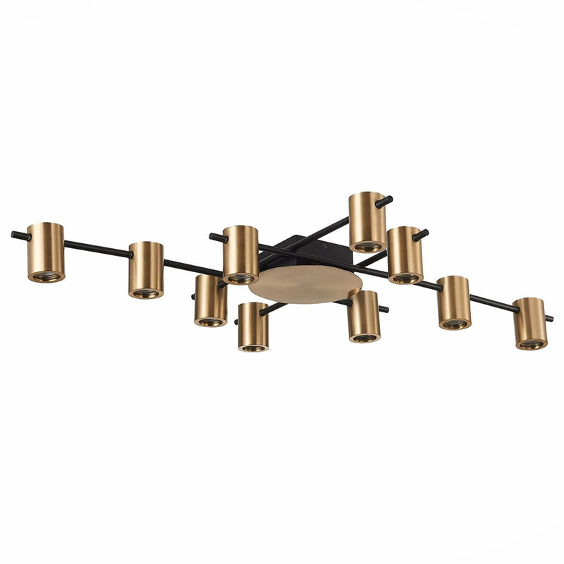 Потолочный светильник Aigle Ceiling Light 10 Черный Латунь Потолочный светильник Aigle Ceiling Light 10 Черный Латунь в Орле | Loft Concept