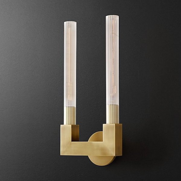 Бра RH CANELLE wall lamp DOUBLE Sconces Латунь Бра RH CANELLE wall lamp DOUBLE Sconces Латунь в Орле | Loft Concept
