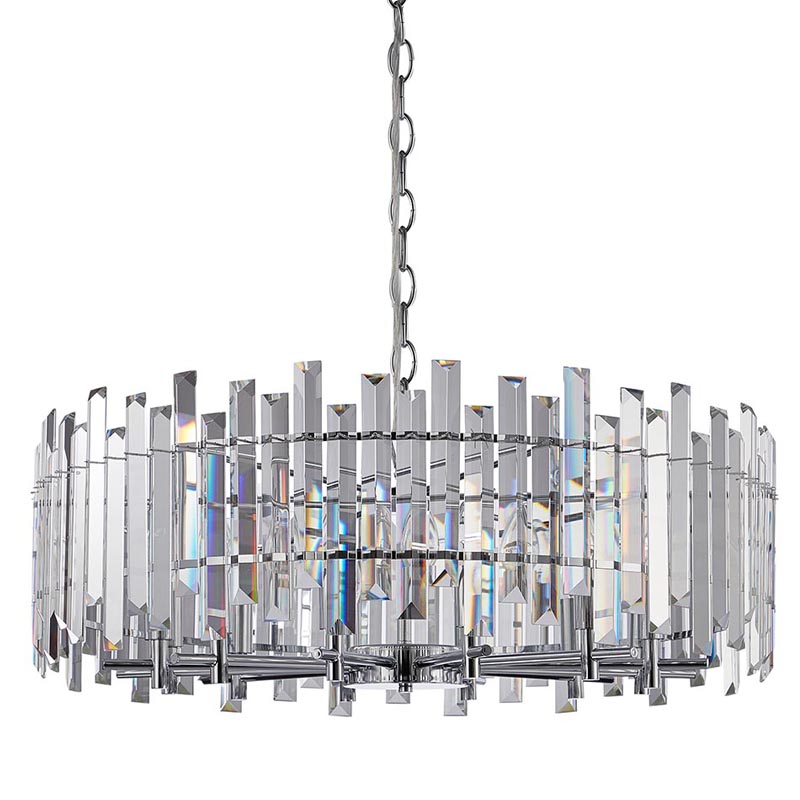 Люстра Langley Chandelier chrome 80 Хром Прозрачный Люстра Langley Chandelier chrome 80 Хром Прозрачный в Орле | Loft Concept