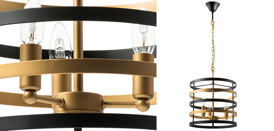 Люстра Gold Stripes Chandelier 3 Люстра Gold Stripes Chandelier 3 - Loft-Concept в Орле
